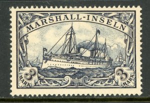 Marshall Islands 1901 Germany 3 Mark Yacht Ship Sc #24 Mint E624