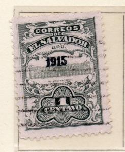 El Salvador 1915 Early Issue Fine Used 1c. Optd 111325