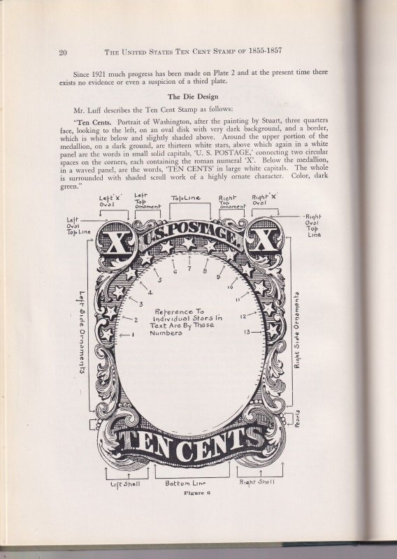 US Ten Cent Stamp of 1855-1857, Stanley Ashbrook, Deluxe Edition, #128 of 200.