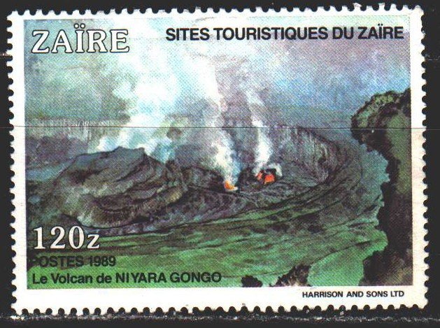 Kinshasa. 1990. 1042 from the series. Volcano. MLH.