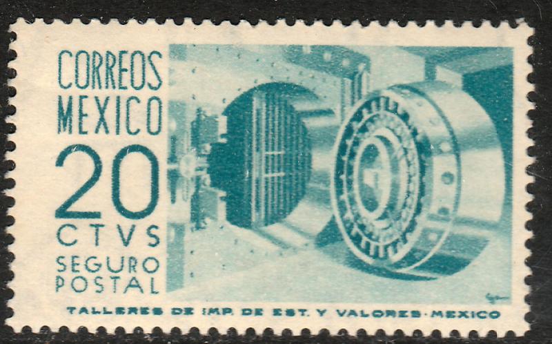 MEXICO G15, 20¢ 1950 INSURED LETTER, wmk 300. MINT, NH. F-VF.