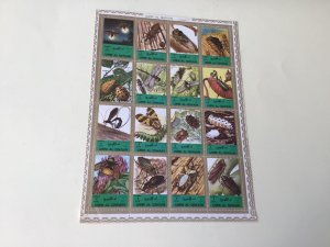 Umm Al Qiwain  insects  mint never hinged stamps sheet Ref 55157