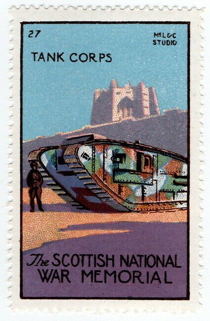 (I.B) Cinderella Collection : The Scottish War Memorial (Tank Corps)