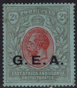 TANGANYIKA 1921 GEA OVERPRINTED KGV 2R WMK MULTI SCRIPT CA