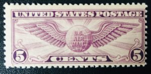 United States #C12 5¢ Winged Globe (1930). MNH