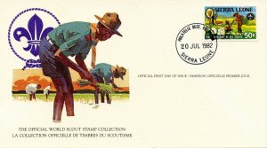 SCOUTING IN SIERRA LEONE 1982  FDC1717