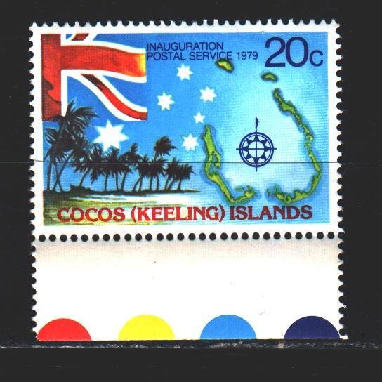 Cocos Islands. 1979. 32 of the series. Flag, constellation of the southern cr...