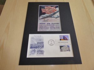 U.S. Air Force photograph and USA FDC mount matte A4