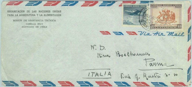 84254 -  CHILE -  POSTAL HISTORY -   AIRMAIL COVER  to ITALY  1961