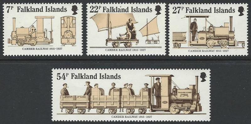 Falkland Islands #416-419 MNH Full Set of 4 Locomotives