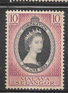 Malaya-Selangor #101 MNH Single 1953 Coronation