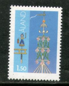 Aland 1985 Midsummer Pole celebrations Festival Sc 9 PHOSPHOR PAPER MNH # 376