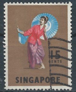 Singapore 1968 - 15c Tari Payong - SG106 used