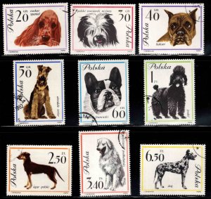 Poland Scott  1115-1123  Used CTO Dog set typical cancels