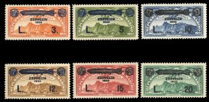 San Marino #C11-16 Cat$440, 1933 Zeppelin, set of six, never hinged, signed D...