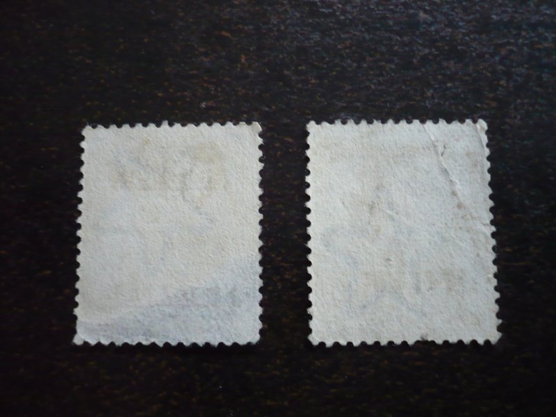 Stamps - India Gwalior - Scott# O1 - Used Part Set of 2 Stamps