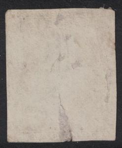 Scott 10- w/ 1851 Pen and Blue Cancel- Used, thins and tear- 3c Washington Stamp