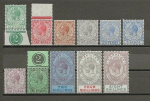 GIBRALTAR 1912/27 SG 89/101  MINT Cat £400