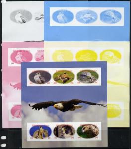 Chad 2012 Birds of Prey sheetlet containing 6 values - th...