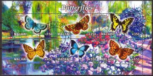 Malawi 2012 Butterflies sheet Used /CTO Cinderella