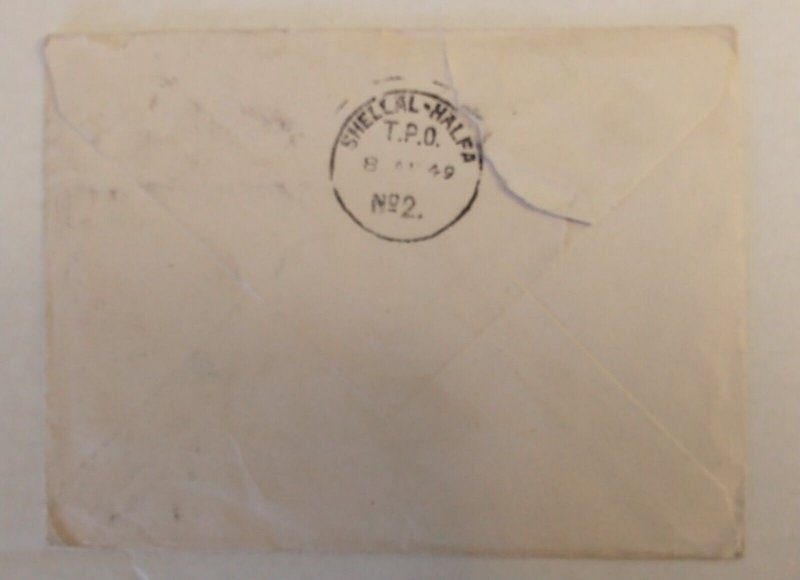 Sudan 1949 cvr. Khartoum to Rt. 1, Canal Fulton Ohio. Shellal-Halfa TPO  (bb42