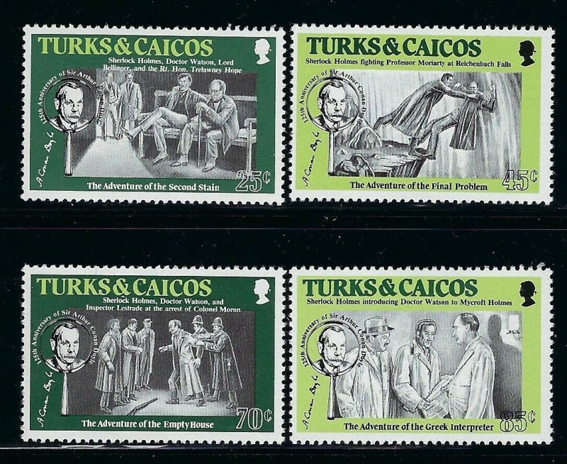 Turks and Caicos Islands Scott 629-632 Mint Never Hinged - Sherlock Holmes