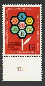 United Nations-Geneva;  Scott 27; 1972; Unused; NH