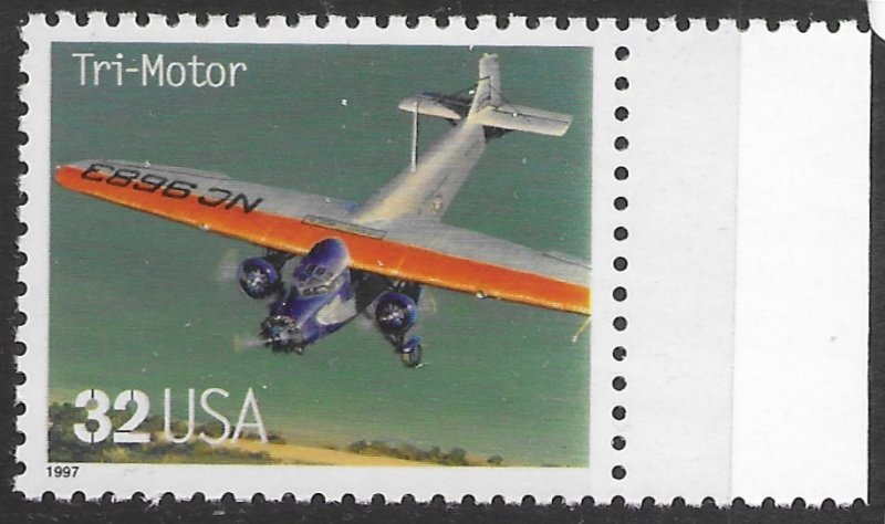 US #3142p MNH.  Aircraft.  Tri-Motor.