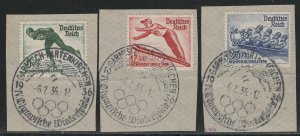 Germany Reich Scott # B79 - B81, used, opp, special cancellation