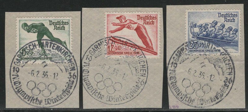 Germany Reich Scott # B79 - B81, used, opp, special cancellation