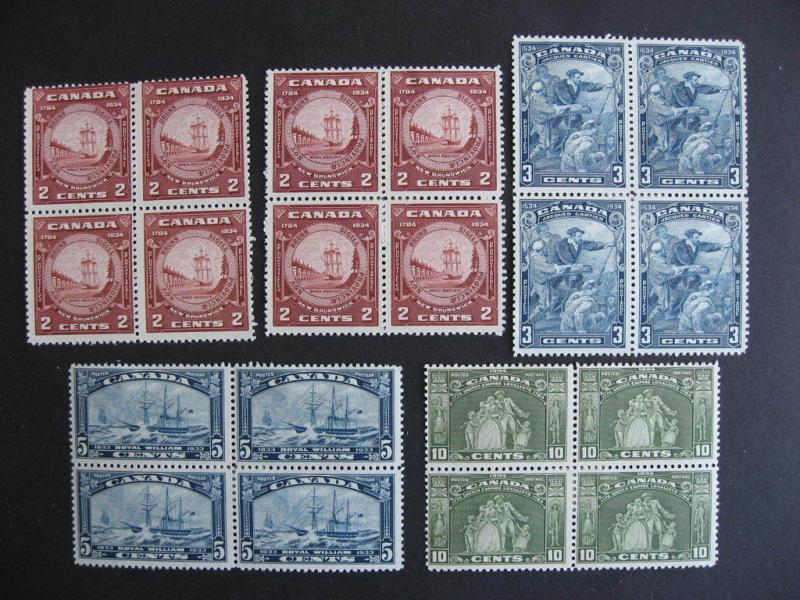 CANADA old better value blocks group MH (every stamp is MH) high CV, check em! 