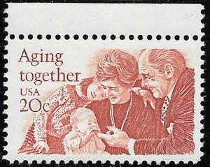Scott 2011   20¢ Aging Together Single, MNH