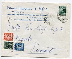 Siracusana Lire 5 used arriving as postage