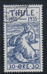 Greenland Thule Facit T4 1935 30 ore Walruses local stamp used