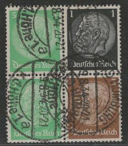 Germany Scott # 418 (2), 415, 416, used, se-tenant, Mi# W59 + W60