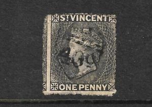 ST VINCENT 1871  1d  BLACK  QV FU  SG 15 