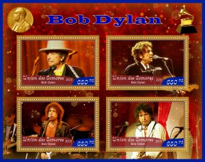 Stamps. Famous people. Music. Bob Dylan  2019 year 1+1 sheets perforated