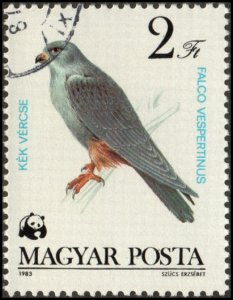 Hungary 2800 - Cto - 2fo Red-footed Falcon (WWF) (1983)