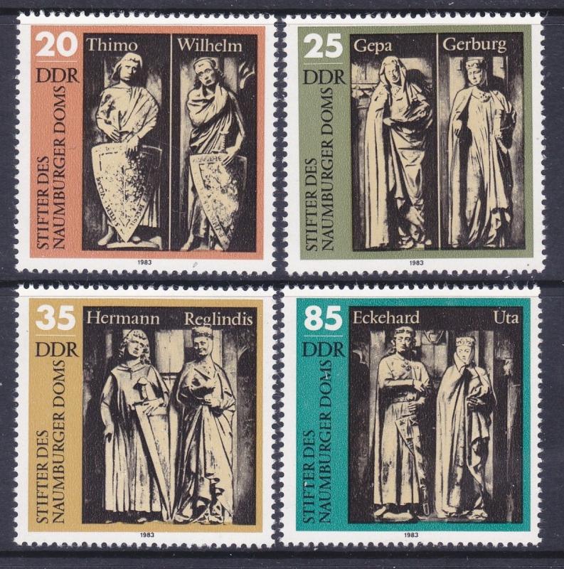 Germany DDR 2355-58 MNH 1983 Naumberg Cathedral Statues 15th Century Set VF