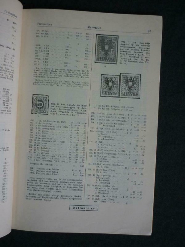 WIENER BRIEFMARKEN - KATALOG - OSTERREICH 1954 by STRAUSS & KRAMMER