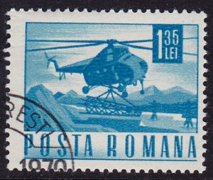 Romania - 1968 - Scott #1977 - used - Helicopter