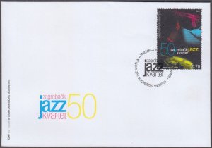 CROATIA Sc # 734 FDC - 50th ANN of the ZAGREB JAZZ QUARTET