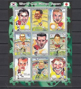 Kyrgyzstan, 2001 Russian Local. World Cup Soccer, sheet of 9. #3 ^