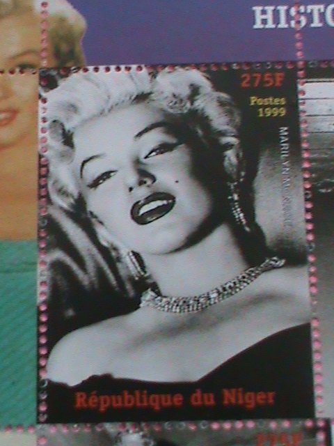 NIGER STAMP-1999- MARILYN MONROE  HISTORY OF CINEMA -  -MNH STAMP SHEET -RARE