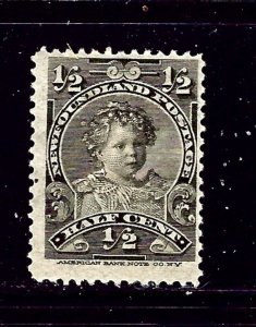 Newfoundland 78 MHR 1898 issue with hinge remnant