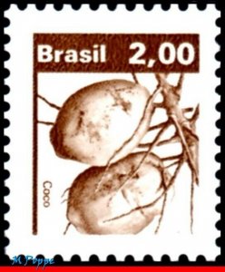 1658 BRAZIL 1982 - ECONOMIC RESOURCES, COCONUTS, FRUITS, PLANTS, RHM 602, MNH