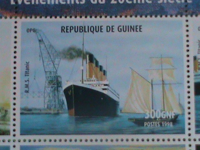 1998-GUINEA STAMP-R.M.S. TITANIC- MINT-NH FULL STAMP SHEET