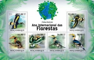 Mozambique 2011 MNH - Great Hornbill. YT 3580-3585 , Mi 4360-4365, Sc 2181