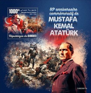 2024 04- DJIBOUTI - MUSTAPHA KEMAL ATATURK  85TH       1V complet set    MNH **