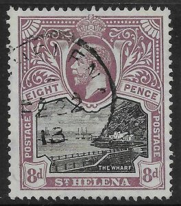 ST.HELENA SG78 1912 8d BLACK & DULL PURPLE USED